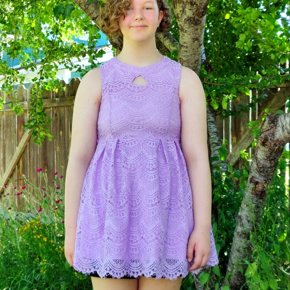Pretty lavender spring dress